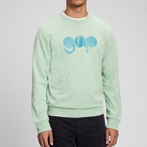 Gap Logo Pullover Sweatshirt Large Ashbury Green